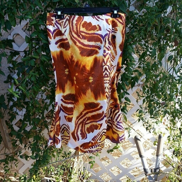 ❤50% Just Cavalli silk Skirt - Picture 3 of 9